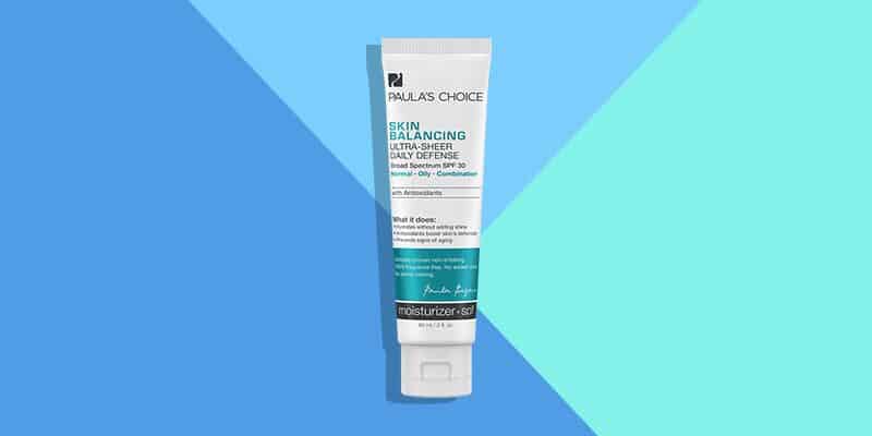 Best with SPF: Paula’s Choice Skin Balancing Ultra-Sheer Daily Defense Broad Spectrum SPF 30